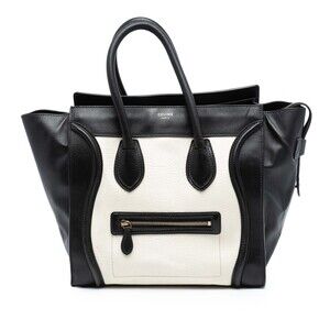 Pre-Loved Celine Mini Bicolor Calfskin Luggage Tote
